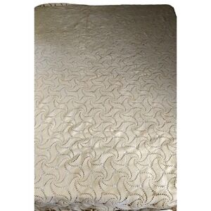 Vintage Handmade Crocheted Bedspread Cotton Thread Full‎ Queen Cottage Core SEE